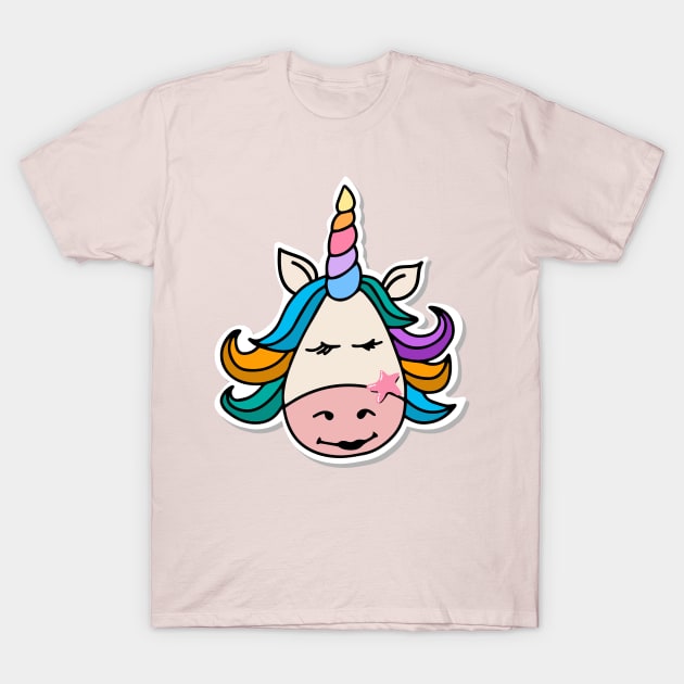 Cute unicorn girl T-Shirt by artverich